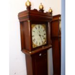 A GEORGIAN 30 HOUR LONG CASE CLOCK BY BIRCH AND MASTERS.