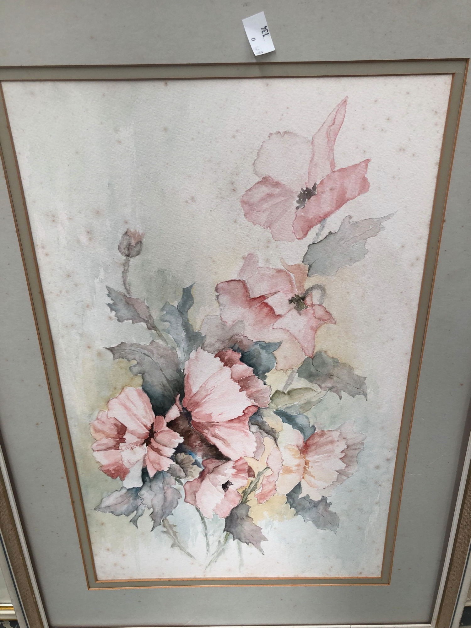 FOUR DECORATIVE FLORAL PICTURES, VARIOUS SIZES AND HANDS - Image 3 of 3