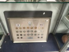 A FRAMED AND CASED PRESENTATION SET OF 29 MEDALLIONS FROM THE 1988 SEOUL OLYMPICS