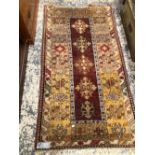 A TURKISH TRIBAL RUG 188 x 100 cm