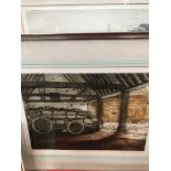 TWO PENCIL SIGNED AND NUMBERED PRINTS BY MICHAEL CHAPLIN VARIOUS SIZES, THE COTSWOLD BARN AND THE