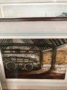 TWO PENCIL SIGNED AND NUMBERED PRINTS BY MICHAEL CHAPLIN VARIOUS SIZES, THE COTSWOLD BARN AND THE