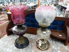 TWO OIL LAMPS
