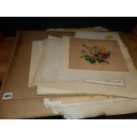 A COLLECTION OF 19th C. BOTANICAL WATERCOLOURS, MABEL LUCIE ATTWELL AND OTHER PRINTS