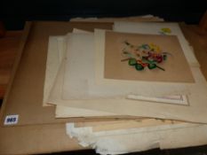 A COLLECTION OF 19th C. BOTANICAL WATERCOLOURS, MABEL LUCIE ATTWELL AND OTHER PRINTS