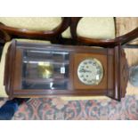 A ANTIQUE OAK CASED WALL CLOCK