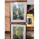TWO SIGNED AND NUMBERED JEAN GOODWIN PRINTS. 63 x 47cms (2)