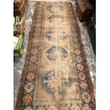 AN ANTIQUE CAUCASIAN RUG 264 x 105 cm