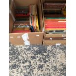 TINTIN AND OTHER CHILDRENS BOOKS TOGETHER WITH BOXES OF PRERECORDED TAPES