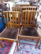 A SET OF OUR RETRO MEREDEW TEAK DINING CHAIRS