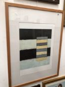PRINT AFTER SEAN SCULLY "THE PASSENGER". 54 X 48cms