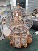 A FRENCH 20th CENTURY FILIGREE WIRE WORK BIRD CAGE.