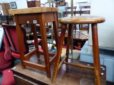 TWO VINTAGE STOOLS