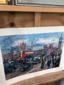 AFTER WALTER GOTSCHKE, PRINTS LONDON 1935 PENCIL SIGNED UNFRAMED AND WIEN 1920 39 x 55 cm