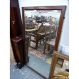 A INLAID MAHOGANY LARGE MIRROR