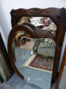 FOUR VINTAGE WALL MIRRORS