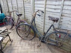 TWO VINTAGE BICYCLES.