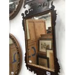 TWO MAHOGANY FRAMED WALL MIRRORS 63 x 36cm