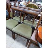 A SET OF FOUR WILLIAM IV ROSEWOOD DINING CHAIRS