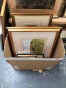 A QUANTITY OF DECORATIVE WATERCOLOURS AND PRINTS (10)