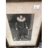 AN ENGRAVING OF SO WILLIAM RUSSELL FARRON RUSSELL OF FORN HALL TOGETHER WITH A 19th C. OIL ON