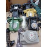 FOUR VINTAGE BAKELITE PHONES AND VARIOUS OTHERS