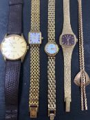 THREE LADIES WRISTWATCHES TO INCLUDE CITIZEN,ROTARY AND SEKONDA, A GENTS LIMIT WRISTWATCH, AND A