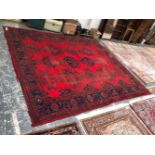 AN ANTIQUE TURKISH OUSHAK CARPET