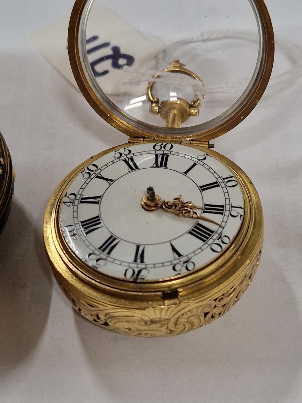 AN ANTIQUE GOLD PAIR CASED POCKET WATCH, SIGNED BONLY LONDON, (SIC) PROBABLY DEVERAUX BOWLEY, - Image 16 of 21