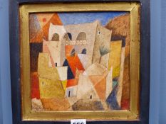 CHARLES BAIRD (B. 1955), ARR. A BERBER VILLAGE, MIXED MEDIA ON BOARD, SIGNED LOWER LEFT AND DATED '