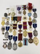 A VARIED COLLECTION OF MASONIC JEWELS ETC.