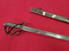 A SCARCE WILLIAM IV 1821 PATTERN PIPE BACK SWORD BY W. MOORE LATE OF BICKNELL AND MOORE OLD BOND