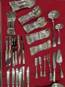A KOCH AND BERGFELD OF BREMEN SERVICE OF ELECTROPLATE FIDDLE CUTLERY, APPROXIMATELY 12 PLACE