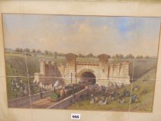 EDWIN THOMAS DOLBY (C. 1824-1902), THE PRIMROSE HILL TUNNEL IN 1840, WATERCOLOUR, SIGNED LOWER