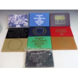 COINS-THIRTEEN UN-CIRCULATED PROOF COIN YEAR PACKS 1970-1982