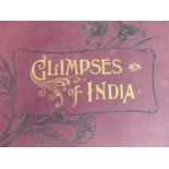 BOOK. GLIMPSES OF INDIA. PUBLISHED BY C B BURROWS, BOMBAY.