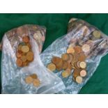 A COLLECTION OF ELIZABETH II COPPER HALFPENNIES AND PENNIES