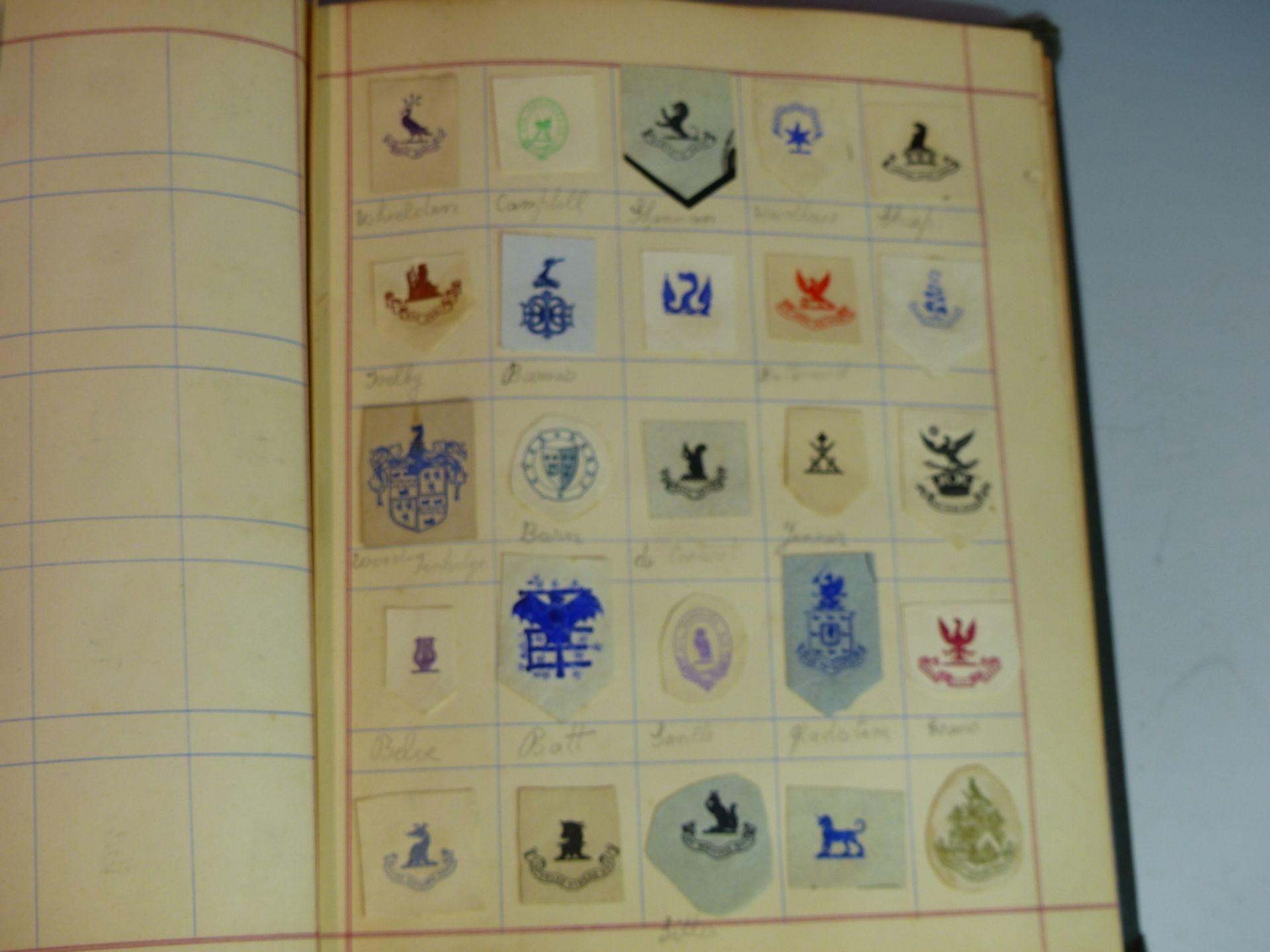 TWO VICTORIAN ALBUMS CONTAINING NUMEROUS CRESTS AND MONOGRAMS FROM LETTER HEADS ETC. - Image 7 of 9