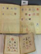 TWO VICTORIAN ALBUMS CONTAINING NUMEROUS CRESTS AND MONOGRAMS FROM LETTER HEADS ETC.