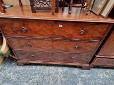 A LARGE VICTORIAN THREE DRAWER CHEST
