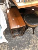 A PIANO STOOL AND A OCCASIONAL TABLE