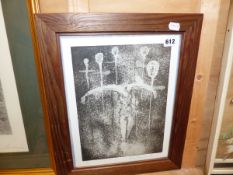 CELIA JOHNSON ETCHING OF CHRIST FIGURE, SIGNED LOWER LEFT, DATED 1992, NUMBER 1 OUT 4