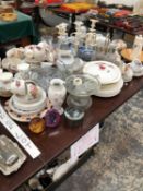 MISCELLANEOUS TEA CUPS AND SAUCERS, TUREENS, BOWLS, ETC.