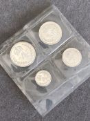 A SET OF FOUR SILVER 1994 PROOF MAUNDY COINS.
