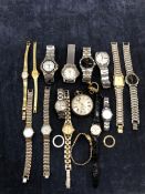 A COLLECTION OF WATCHES TO INCLUDE A LADIES AND GENTS CITIZEN ECO DRIVE, VINTAGE POCKET WATCH,