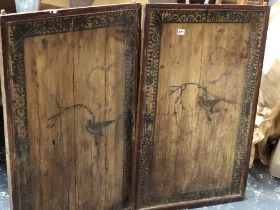 A PAIR OF ORIENTAL DECORATED PANELS