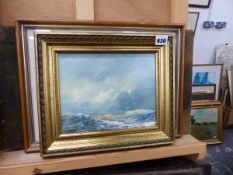 T MCARDLE (20th CENTURY) SEASCAPE TOGETHER WITH TWO OTHER OILS BY DIFFERENT HANDS (3)