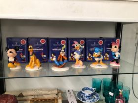 SIX 1998 ROYAL DOULTON BOXED MICKEY MOUSE COLLECTION FIGURES