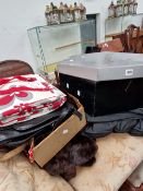 QUANTITY OF VINTAGE CLOTHING AND BAGS ETC.