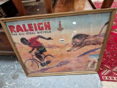 A VINTAGE STYLE RALEIGH POSTER